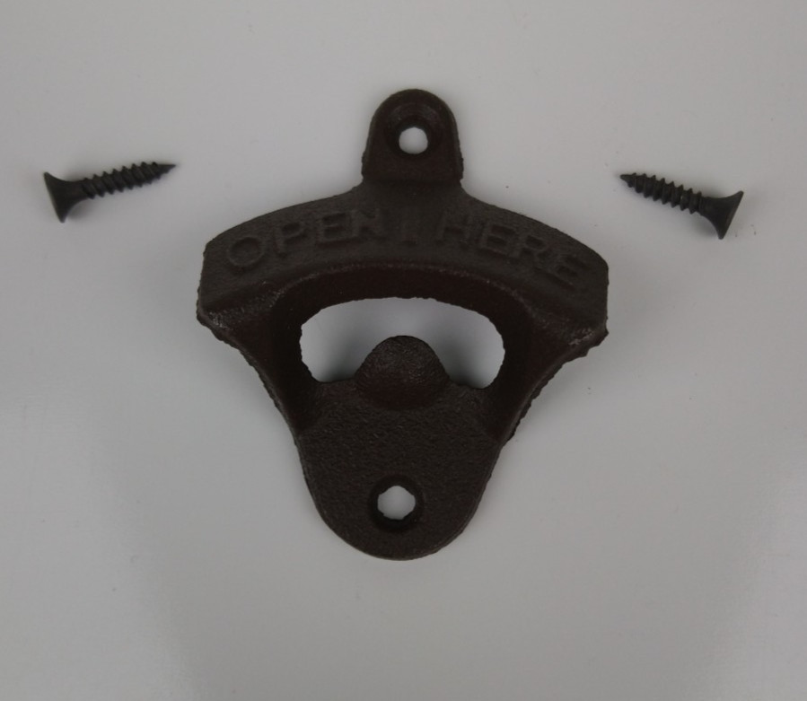 Cast Iron Wall Mounted Bottle Opener OPEN HERE ~ NEW