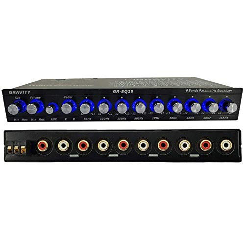 Gravity EQ19 1/2 Din 9 Equalization Bands Band Car Audio Equalizer EQ Front,