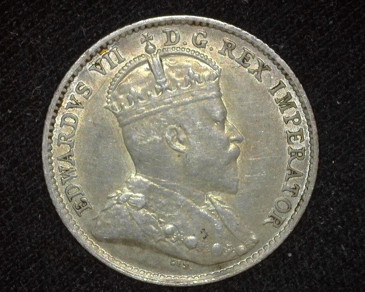 CANADA 1910 PL 5 CENTS KM13 SILVER ABOUT UNCIRCULATED ~M13