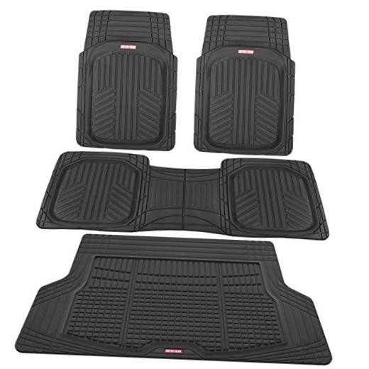 Premium FlexTough Plus All-Protection DeepDish Front & Rear Mats with Black
