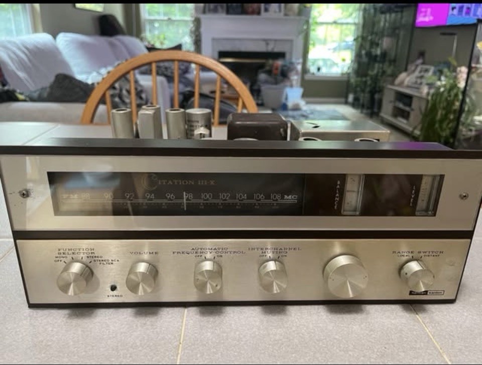 Vtg Harman Kardon Citation III-X Tube FM Stereo Tuner For Parts LOCAL PICKUP