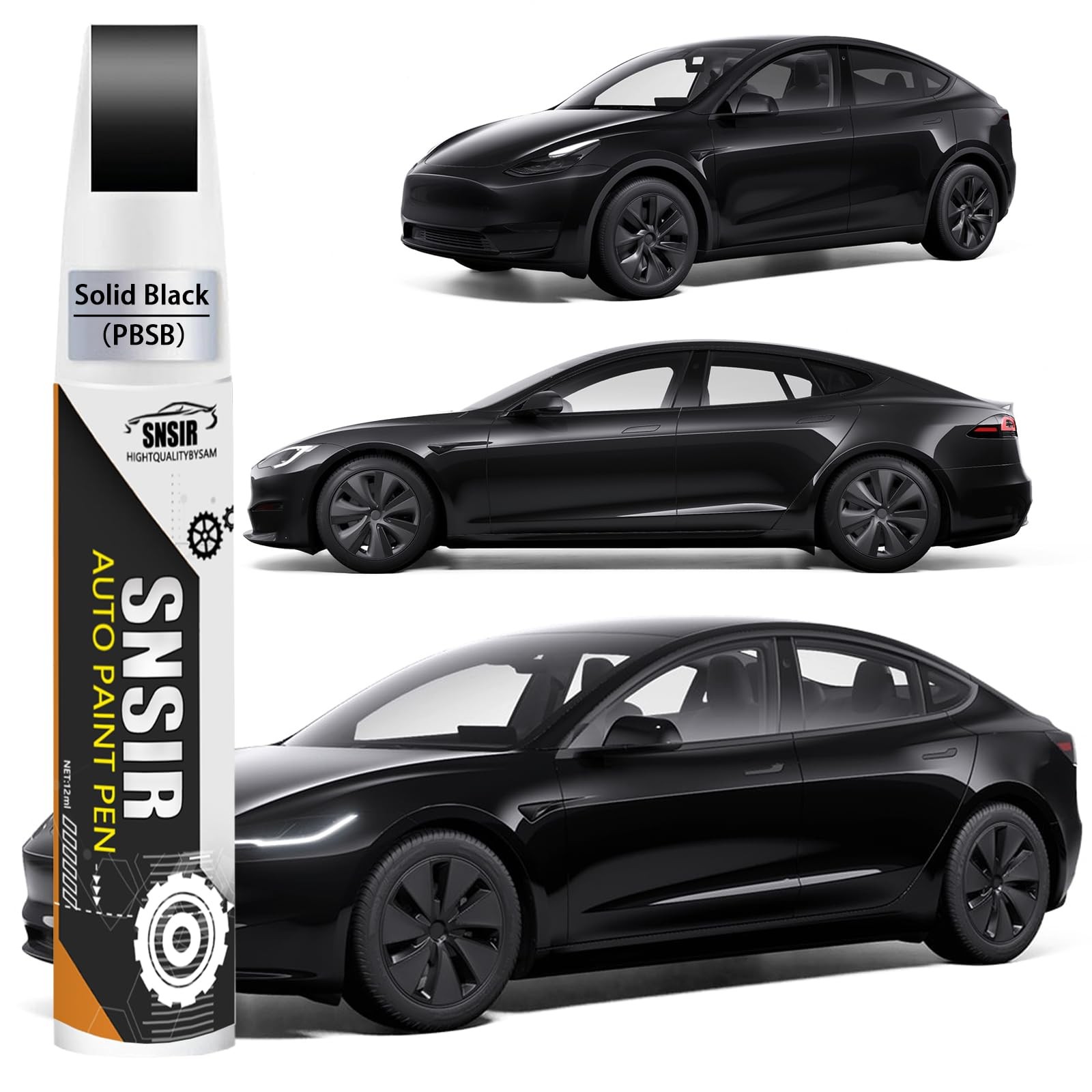 Car Touch up Paint(Solid Black(PBSB)) Compatible with Tesla Model Y/3/X/S, Ca...