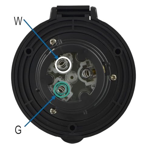 30 Amp 125 Volt RV Marine Power Inlet - Black