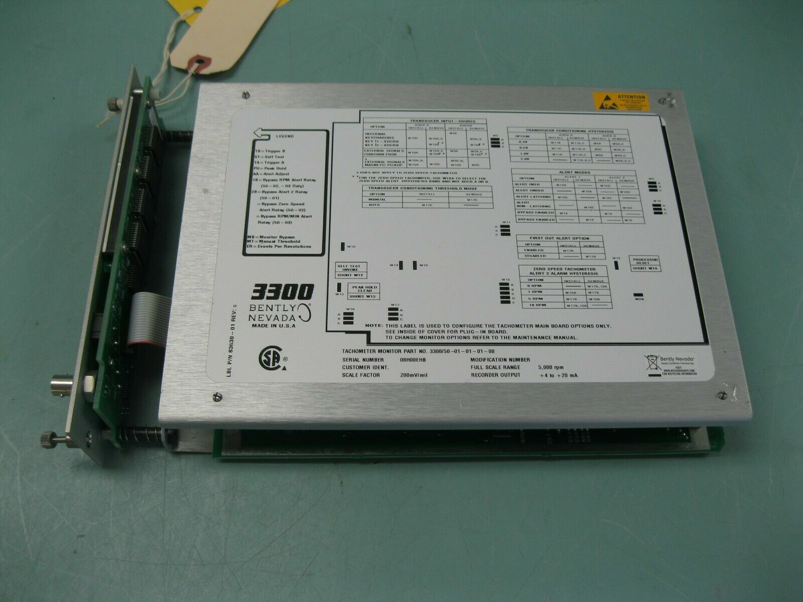 Bently Nevada 3300/50 Tachometer NEW