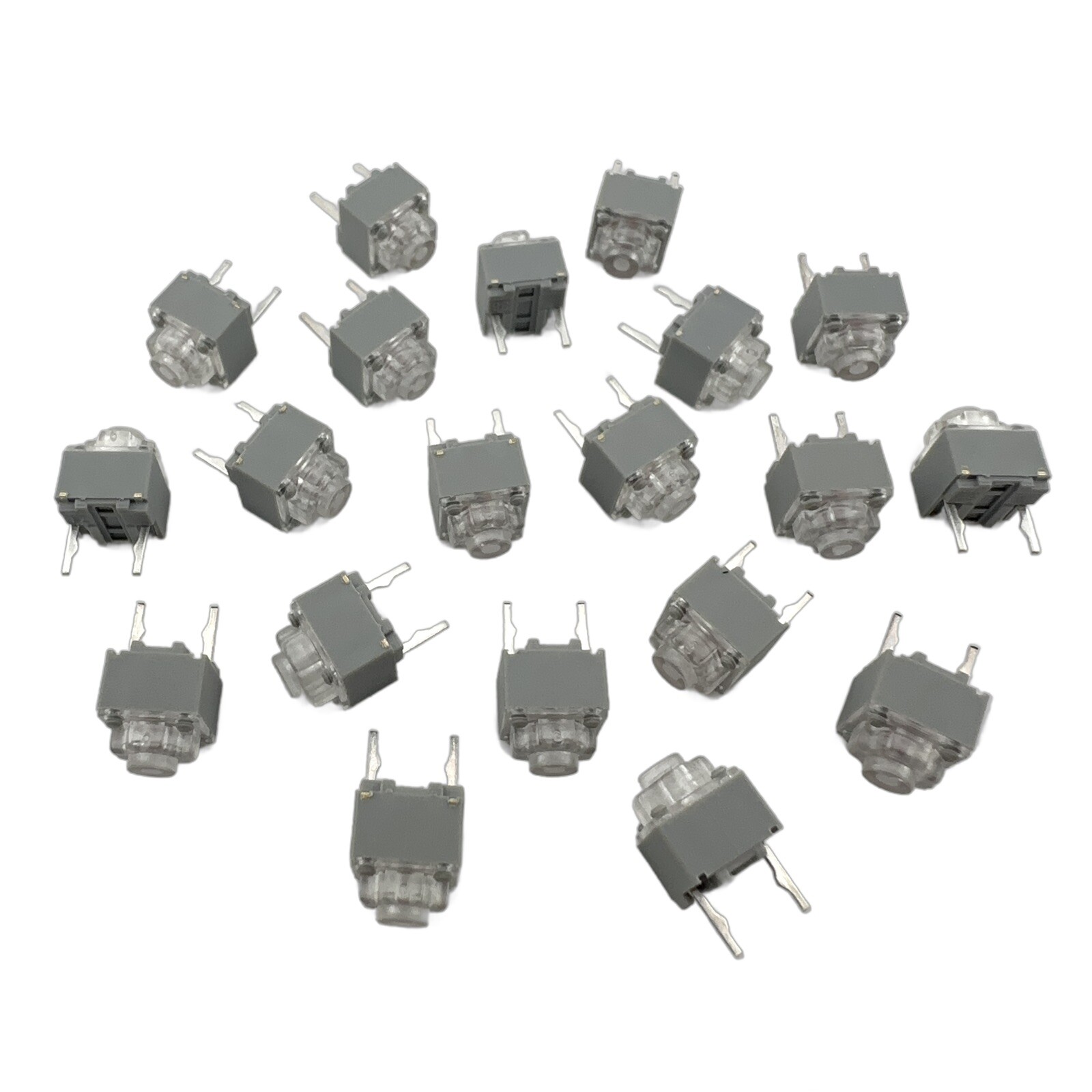 Huano Silent Transparent 6*6*7.3 10M Square Mute Micro-Switch (20 Pcs) US Stock