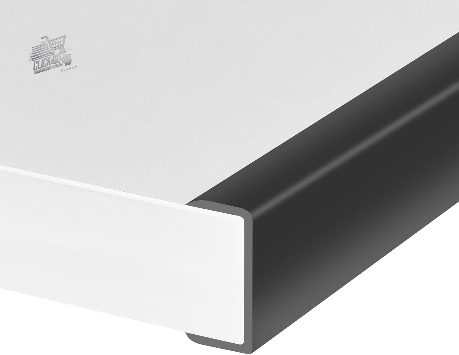 Rubber Edge U 45mm Self Adhesive 6m Edge Protection Flexible Wood Black Antiurt