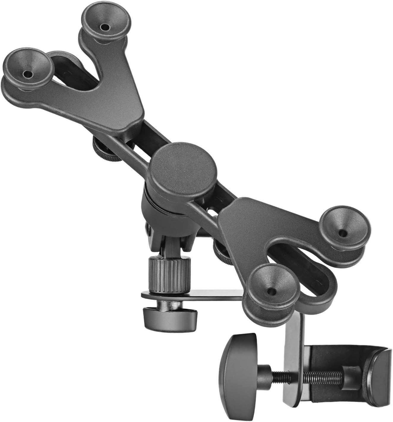 Adjustable Tablet/iPad Mic Stand Holder for Music Performance, Black