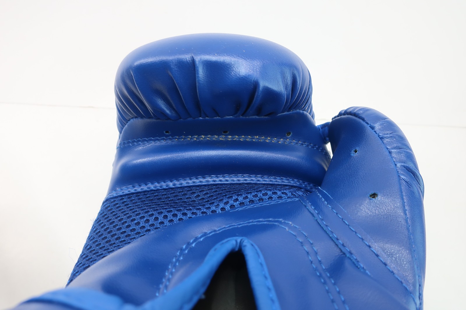 PRO Professional Deluxe Synthetic Leather Boxing Gloves - Blue 8 oz