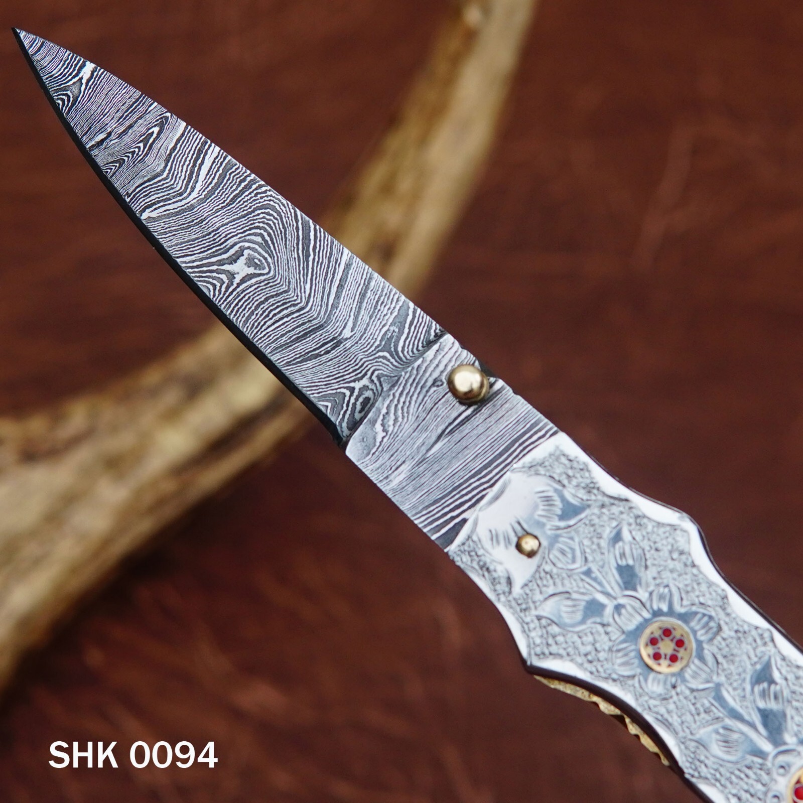 Custom Handmade Damascus Steel Pocket Knife Folding Knife, Hunting/ Camping EDC,