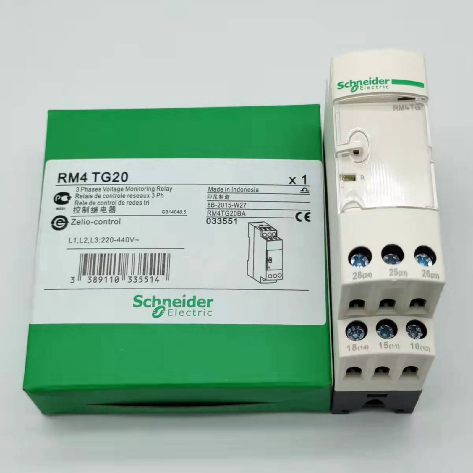 NEW Schneider Telemecanique 3 Phase Voltage Monitoring Relay RM4TG20 RM4 TG20