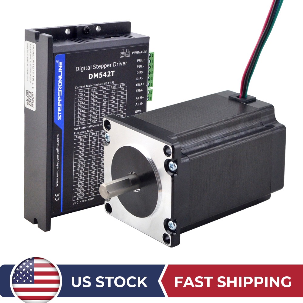 STEPPERONLINE 1 Axis Stepper CNC Kit 2~3Nm Nema 23 Stepper Motor & Driver