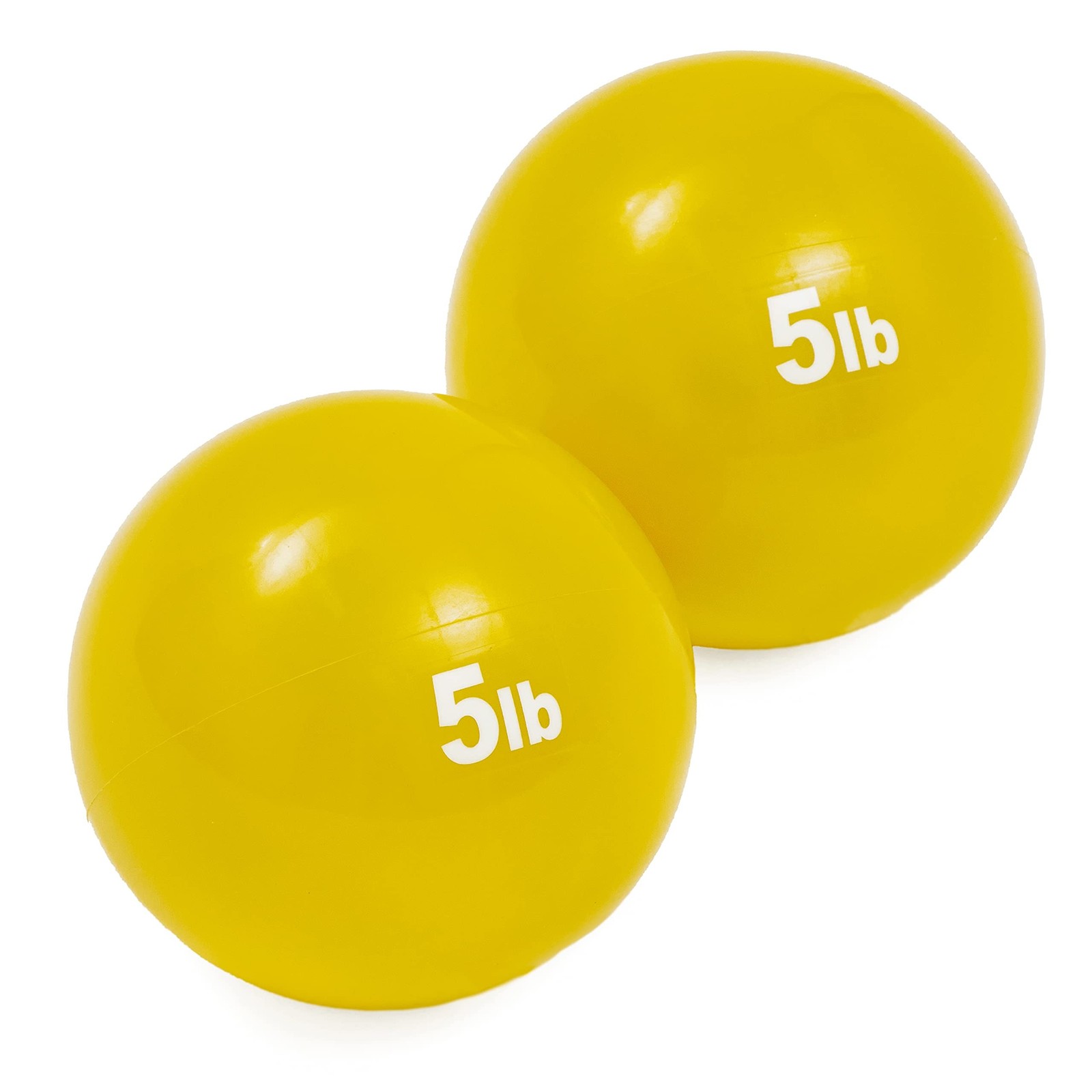 Trademark Innovations Weighted Toning Exercise Ball - Set of 2 Yellow 5lbs