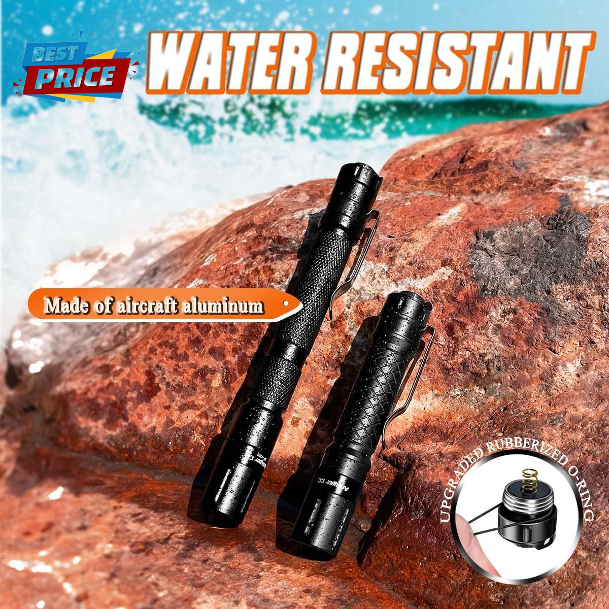 Mini Flashlight 3 Modes Small Flashlights LED Powerful High Lumens Tactical Pen
