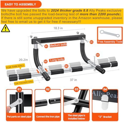 Doorway Chin Up Pull Up Bar Multi-Function Home Gym