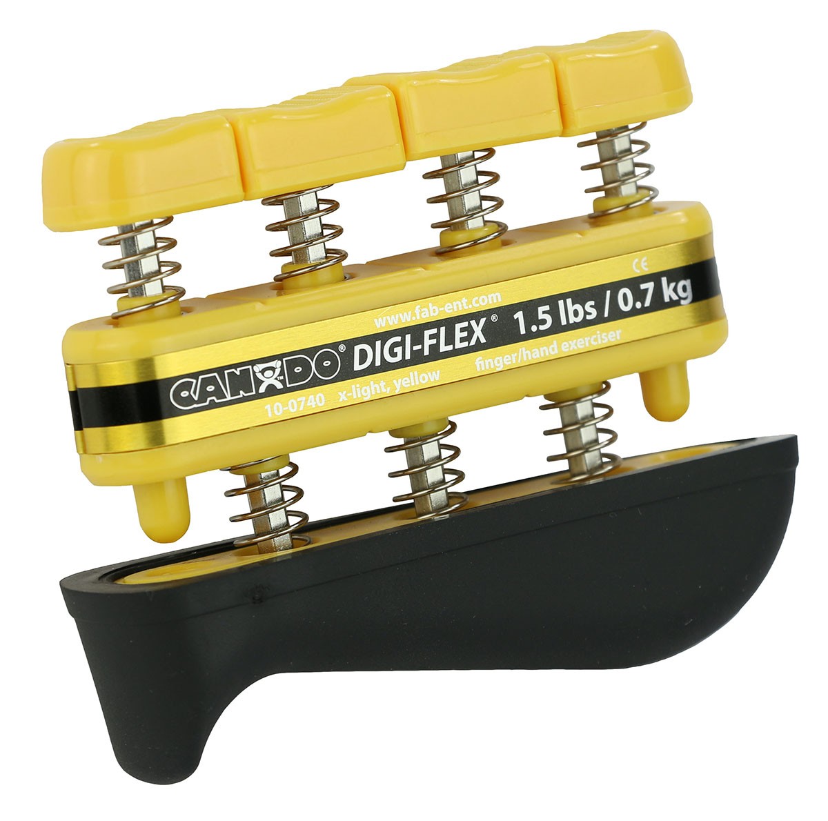 Cando Digi-Flex Hand Exerciser Yellow X-Light - Finger (1.5 Lb) / Hand (5.0 Lb)