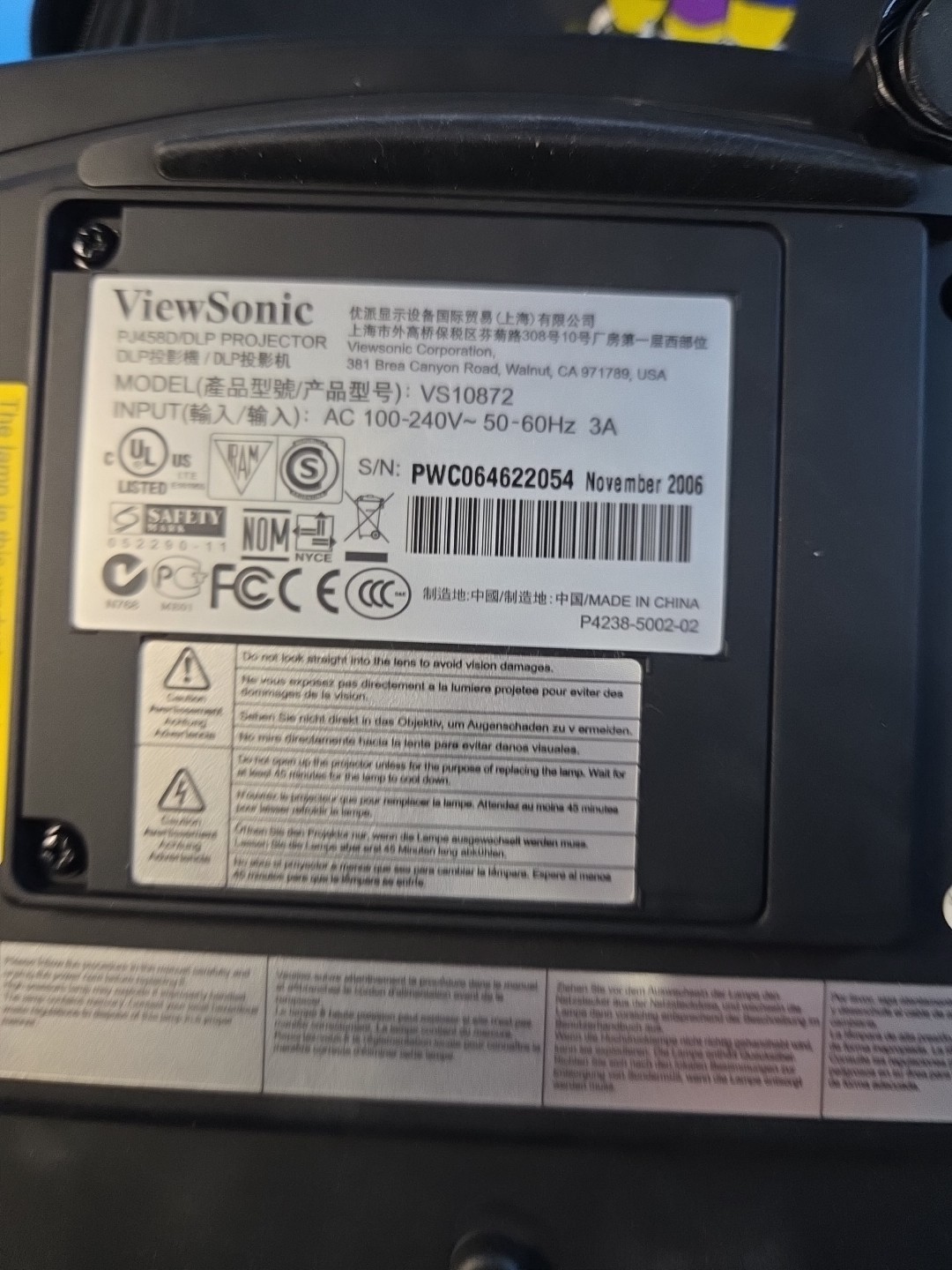 View Sonic PJ458D DLP Projector