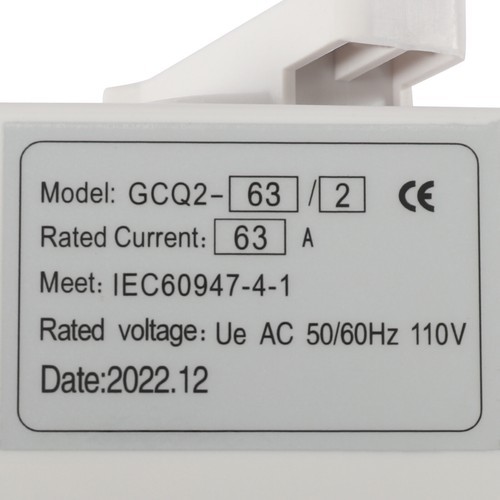 2P 63A Automatic Transfer Switch Toggle Dual Power Mini Controller Switch 110V