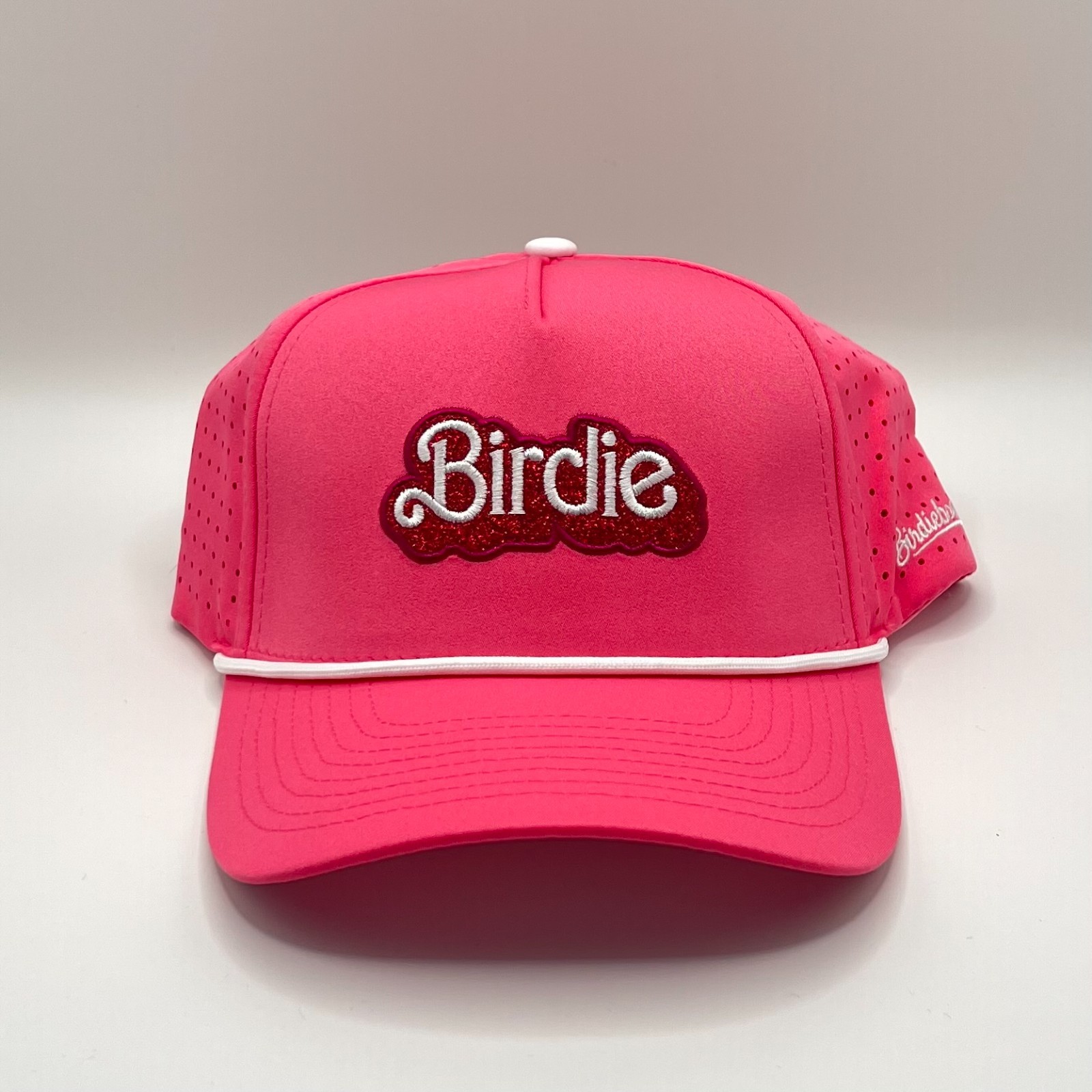 BirdieBoss Birdie Golf Hat Pink Rope Snapback Golf Cap Unisex Golf Hat