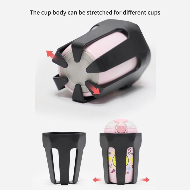 Secure Grip Cup Cage 360 Swivel Mount For Strollers Handlebar Wheelchair Frame