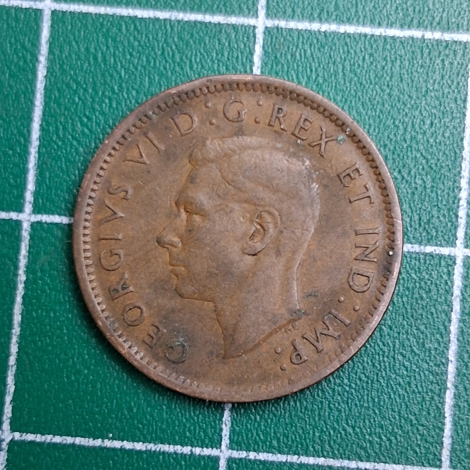 1940 Canada 1 Cent King George VI / Maple Leaf Bronze Coin