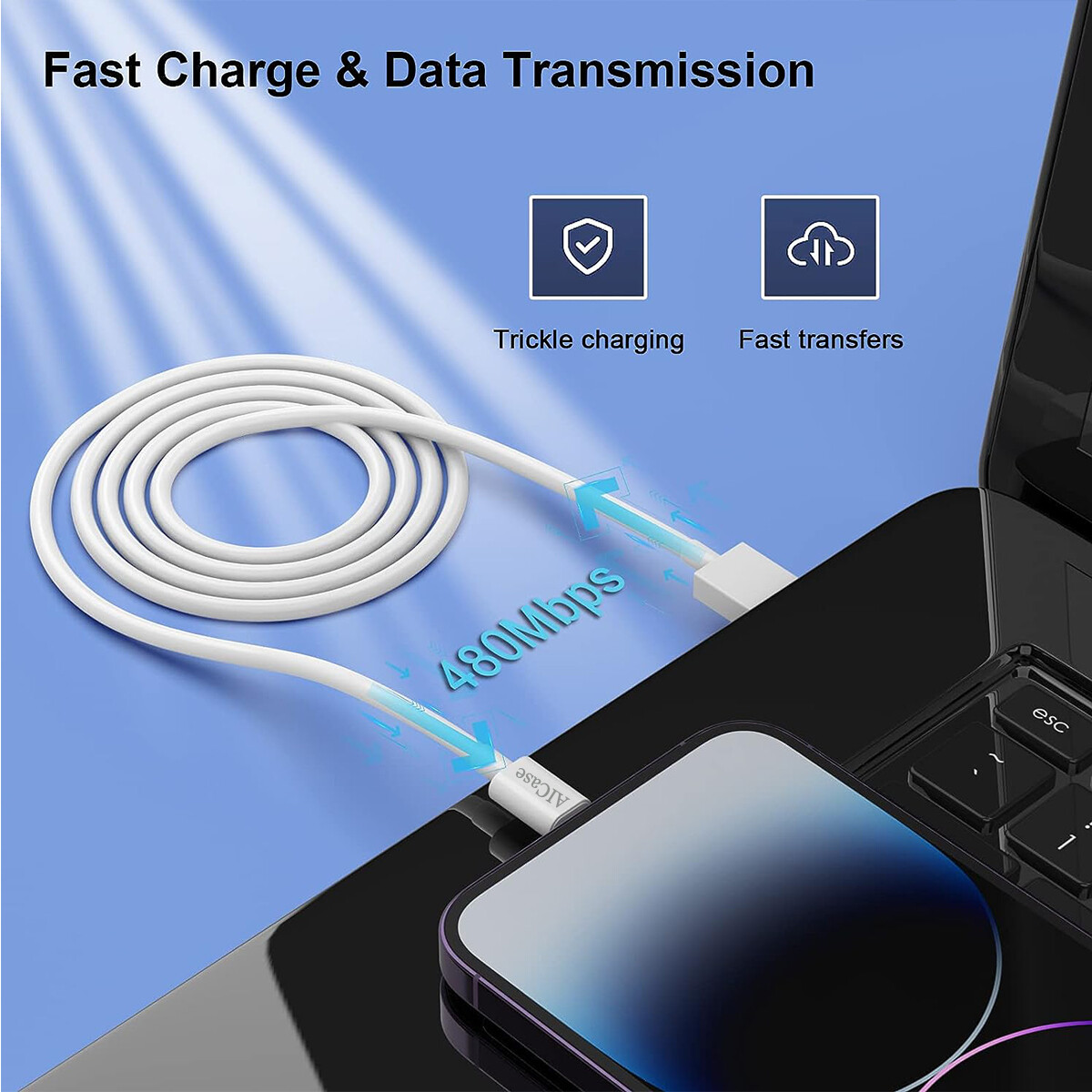 iPhone Charger Data Cable [Apple MFi Certified] Fast Cable Cord For iPhone/iPad