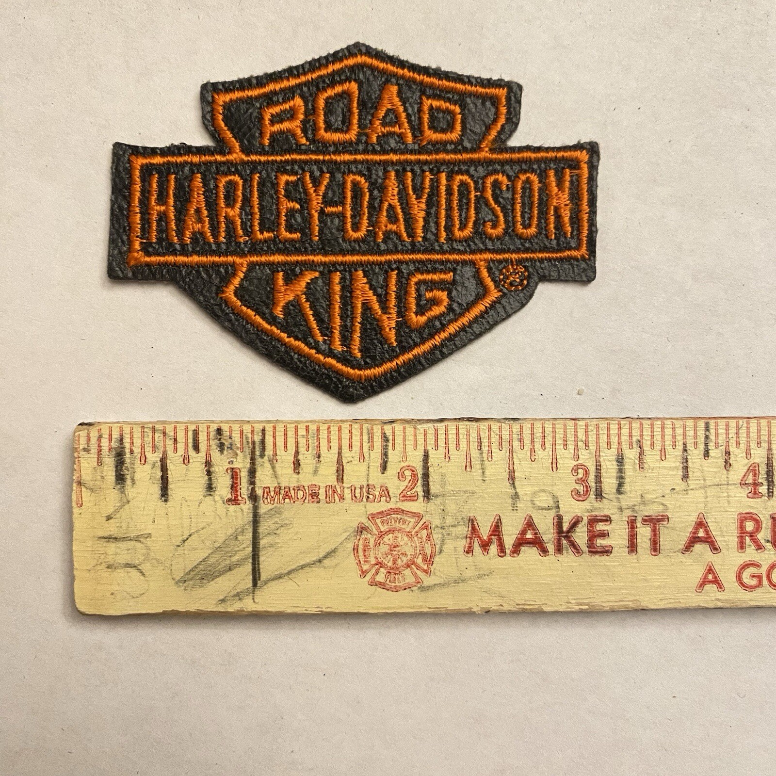 Vintage Harley Davidson Road King Patch 80s Motorcycle Leather Shield MC USA