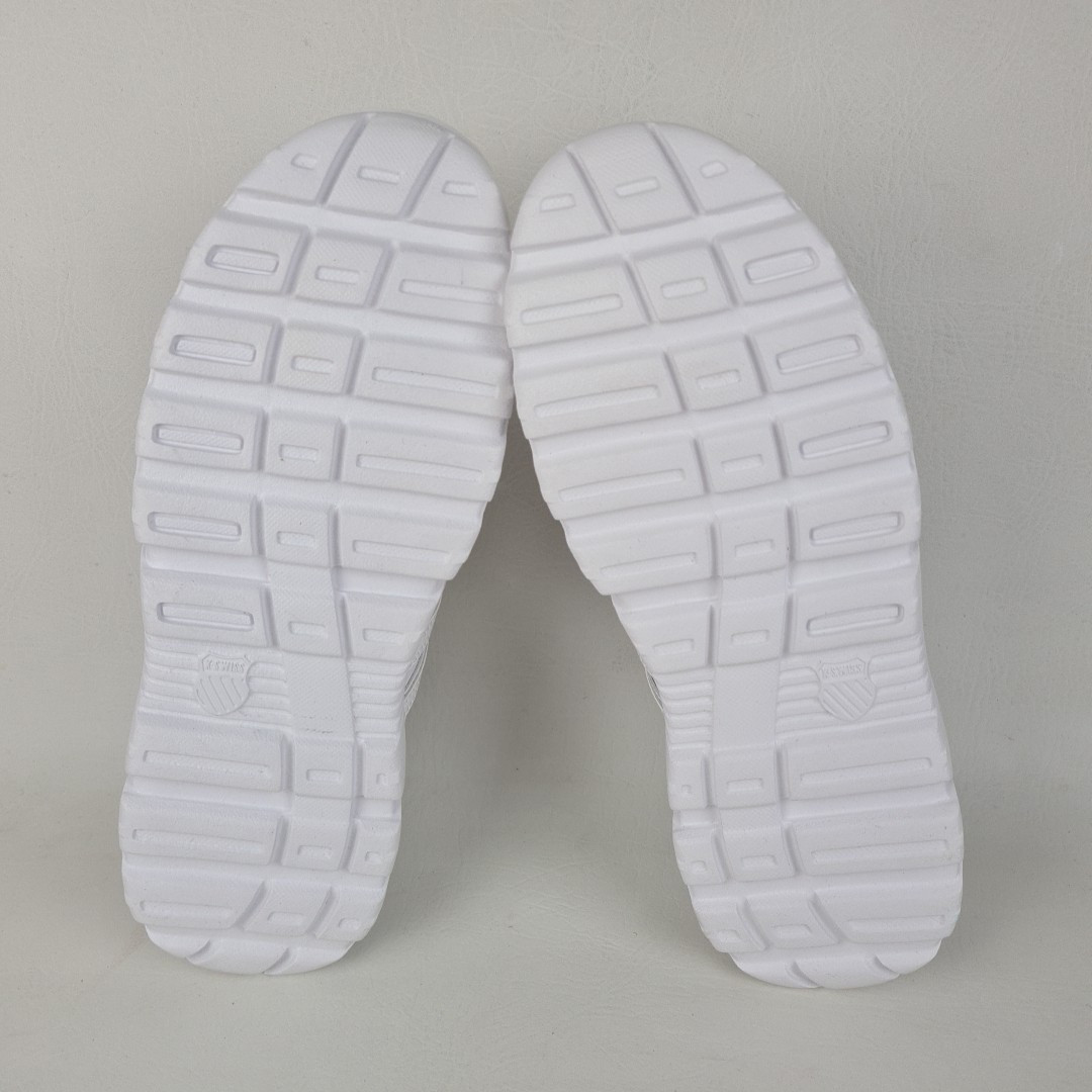 K-Swiss Cracen Low 02029101 Men's Leather Running Sneakers White Size 9