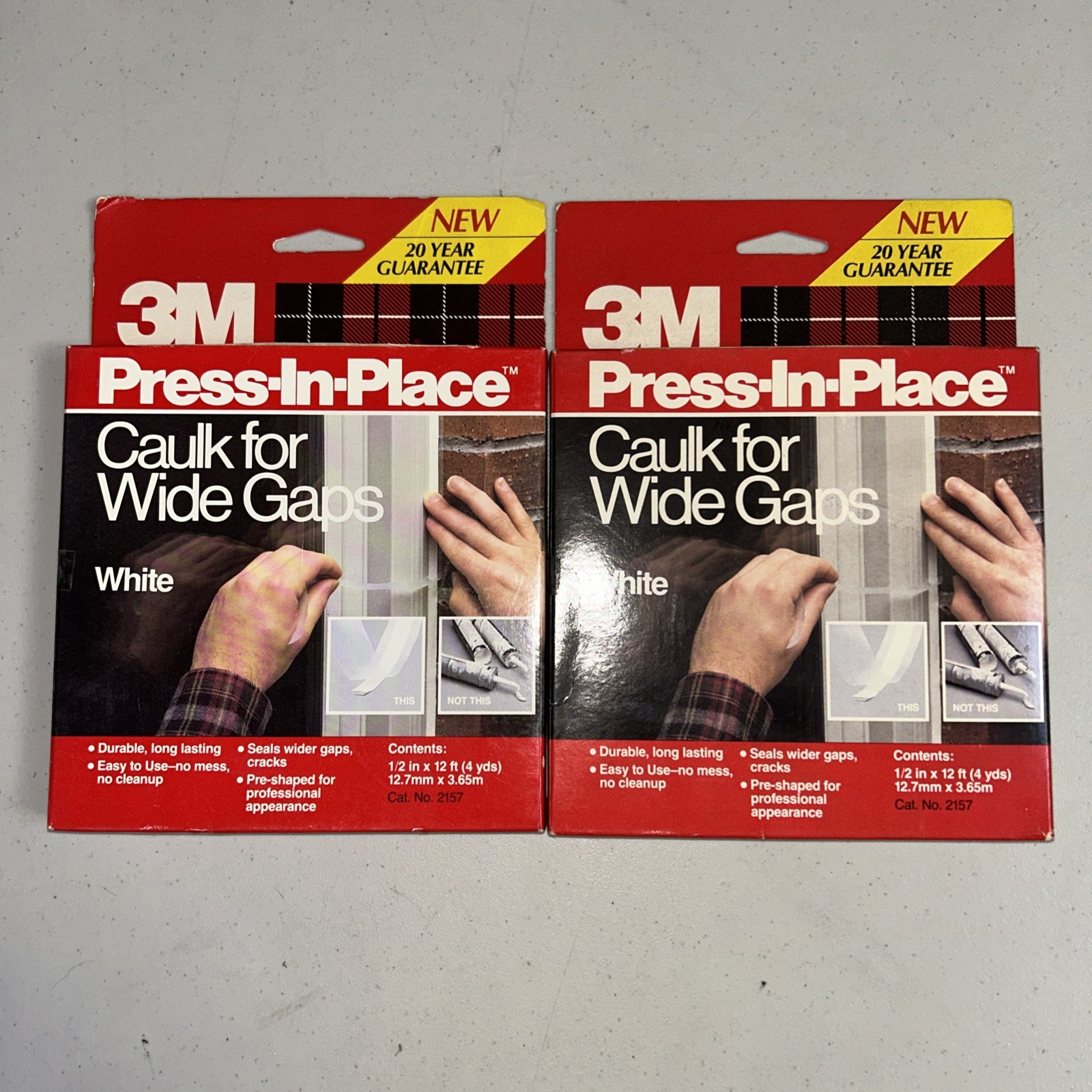 3M Press In Place Door & Window Caulk White 2-Pack