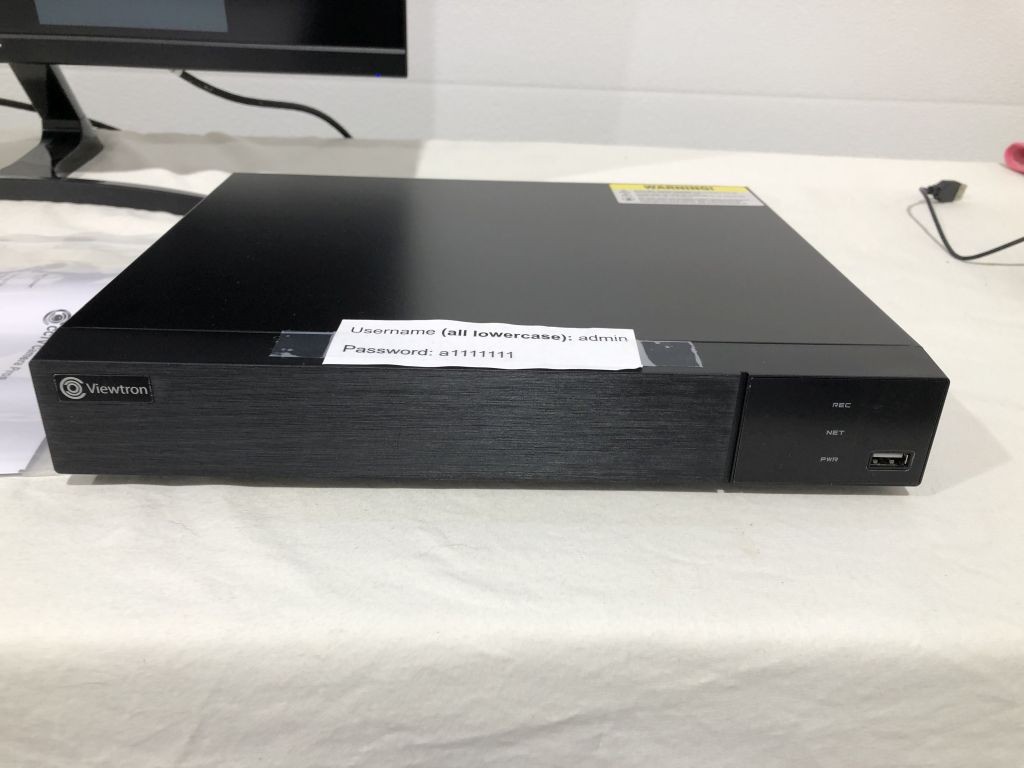 Viewtron CCTV Camera Pros 8 Channel NVR with 4TB hdd NEW IN OPEN BOX Tested