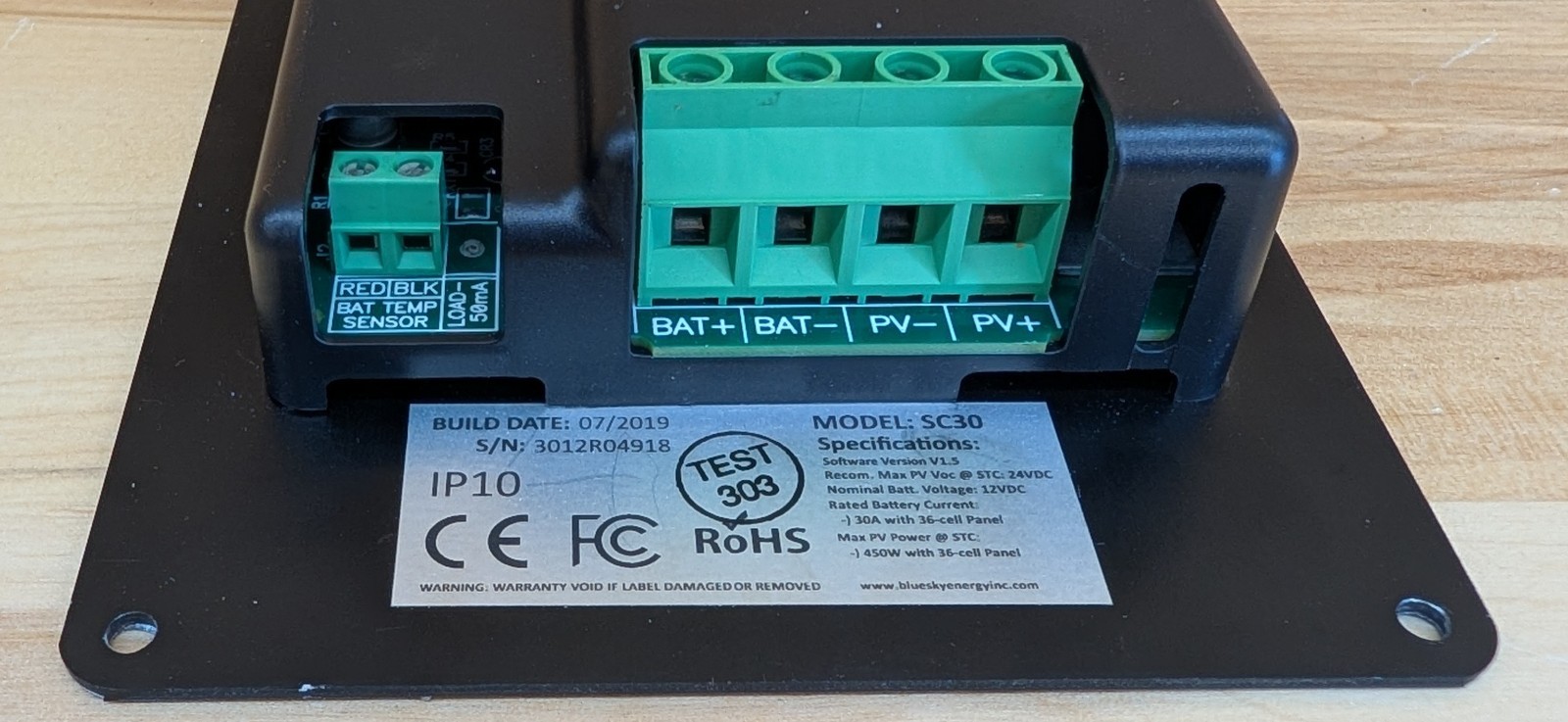 Blue Sky SC30 Solar Charge Controller