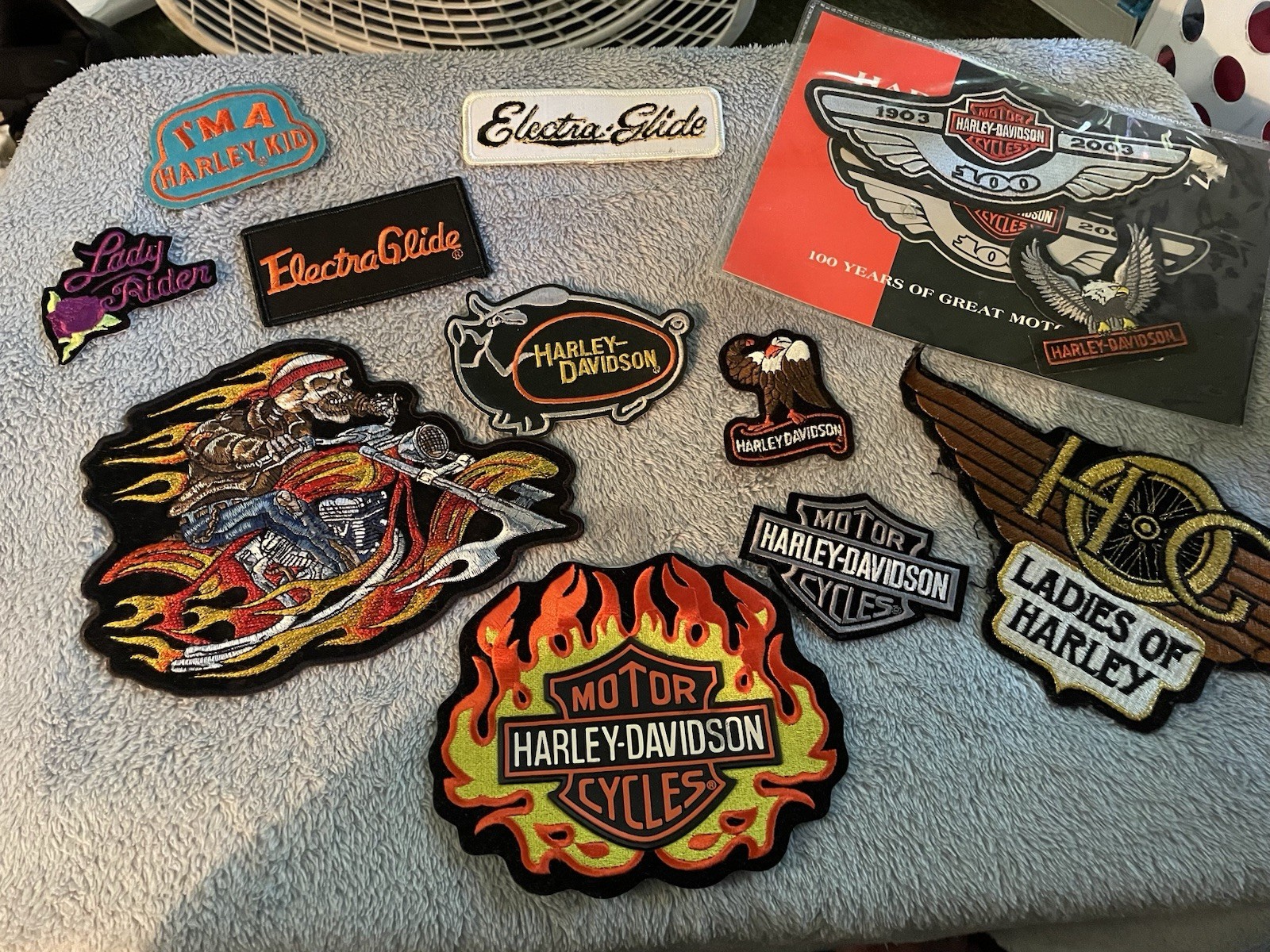 Lot Of Several Harley Davidson Iron On Patches