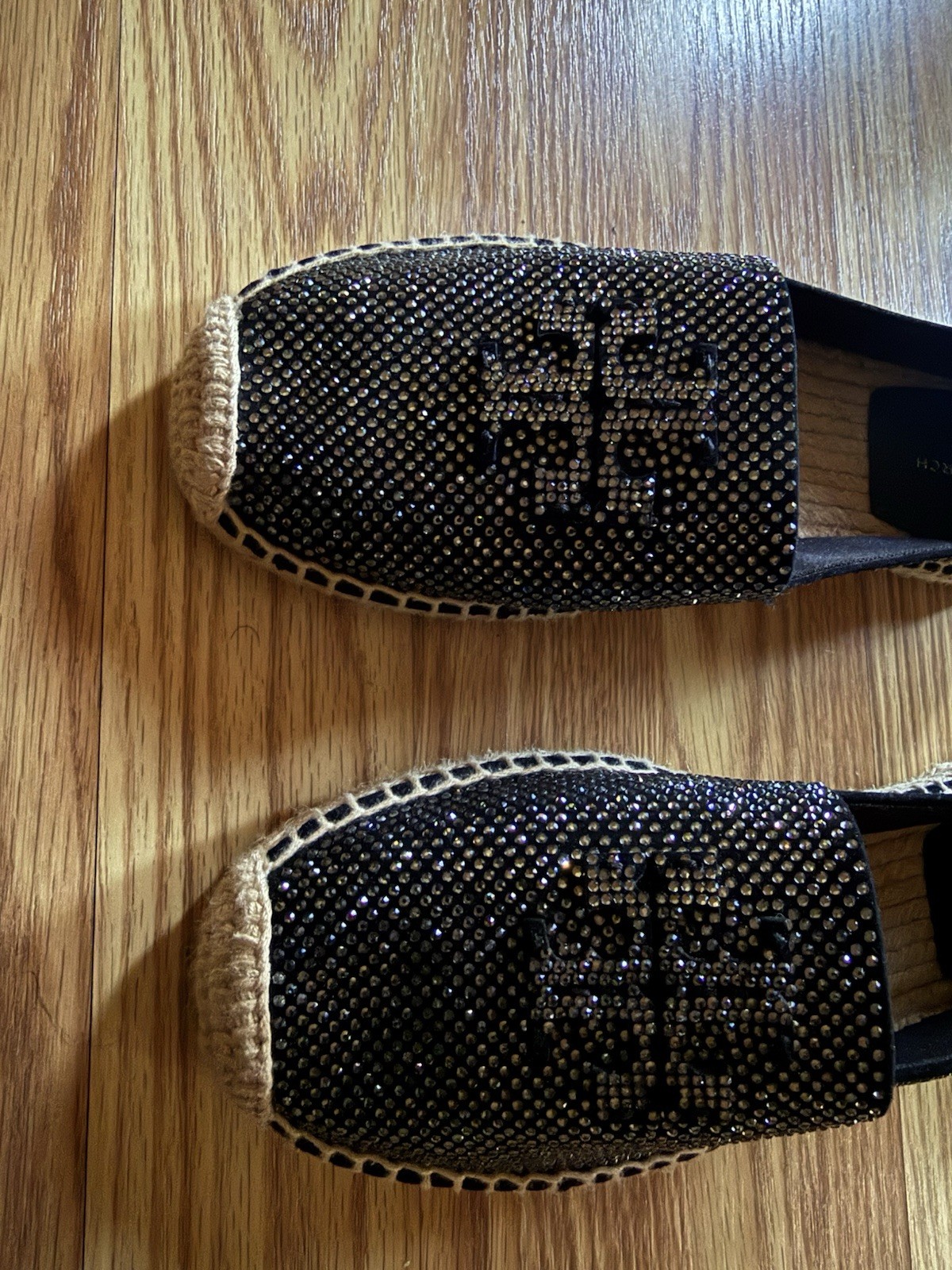 Tory Burch Everly Espadrille Royal Suede in Perfect Black Size 7