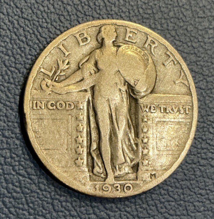 1930 25C Standing Liberty Quarter - Vintage U.S Silver