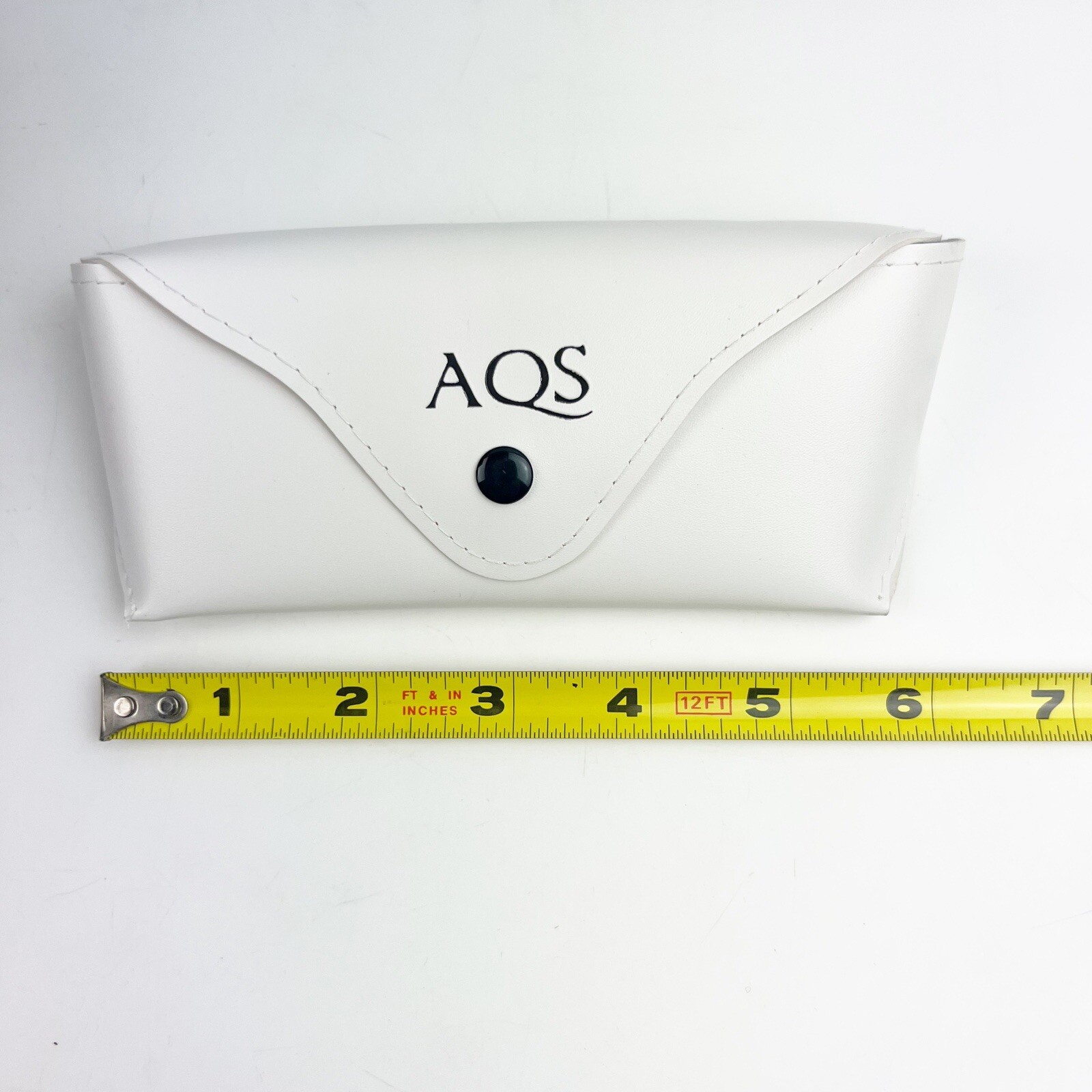 NEW Three AQS White Sunglass Case + Cloth Semi-soft *Read