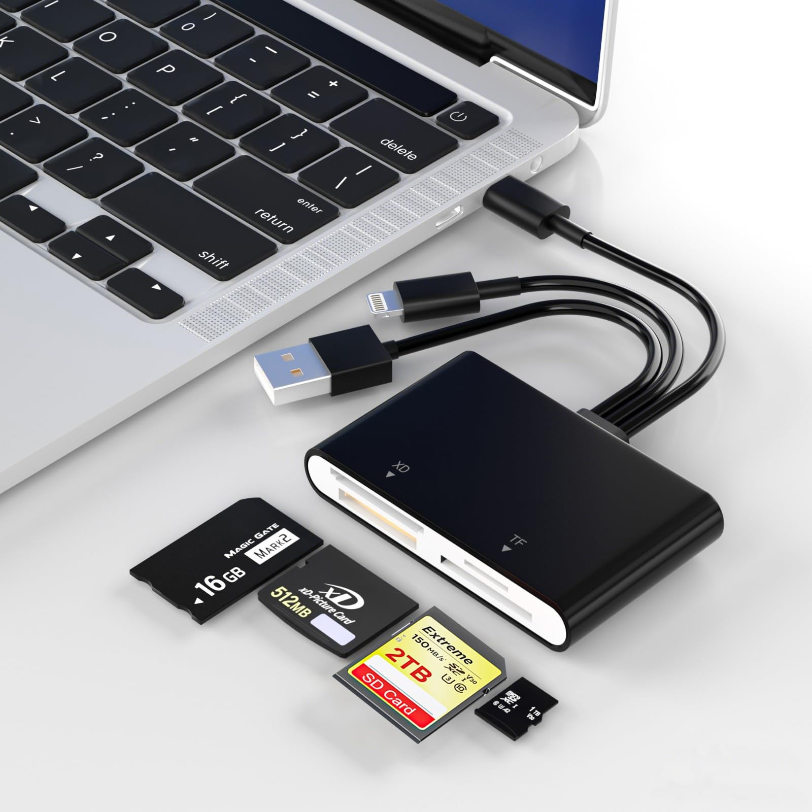 Memory Stick Pro Duo Adapter, 4 in 1 SD/TF/MS/XD Card Reader, XD Picture Card...