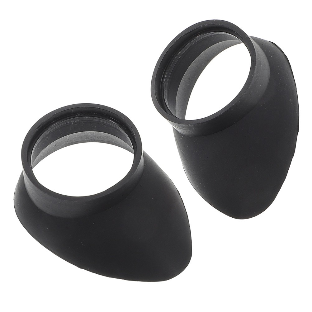 2Pcs Black Rubber Microscope Eyepiece Covers Durable Caps for Binoculars