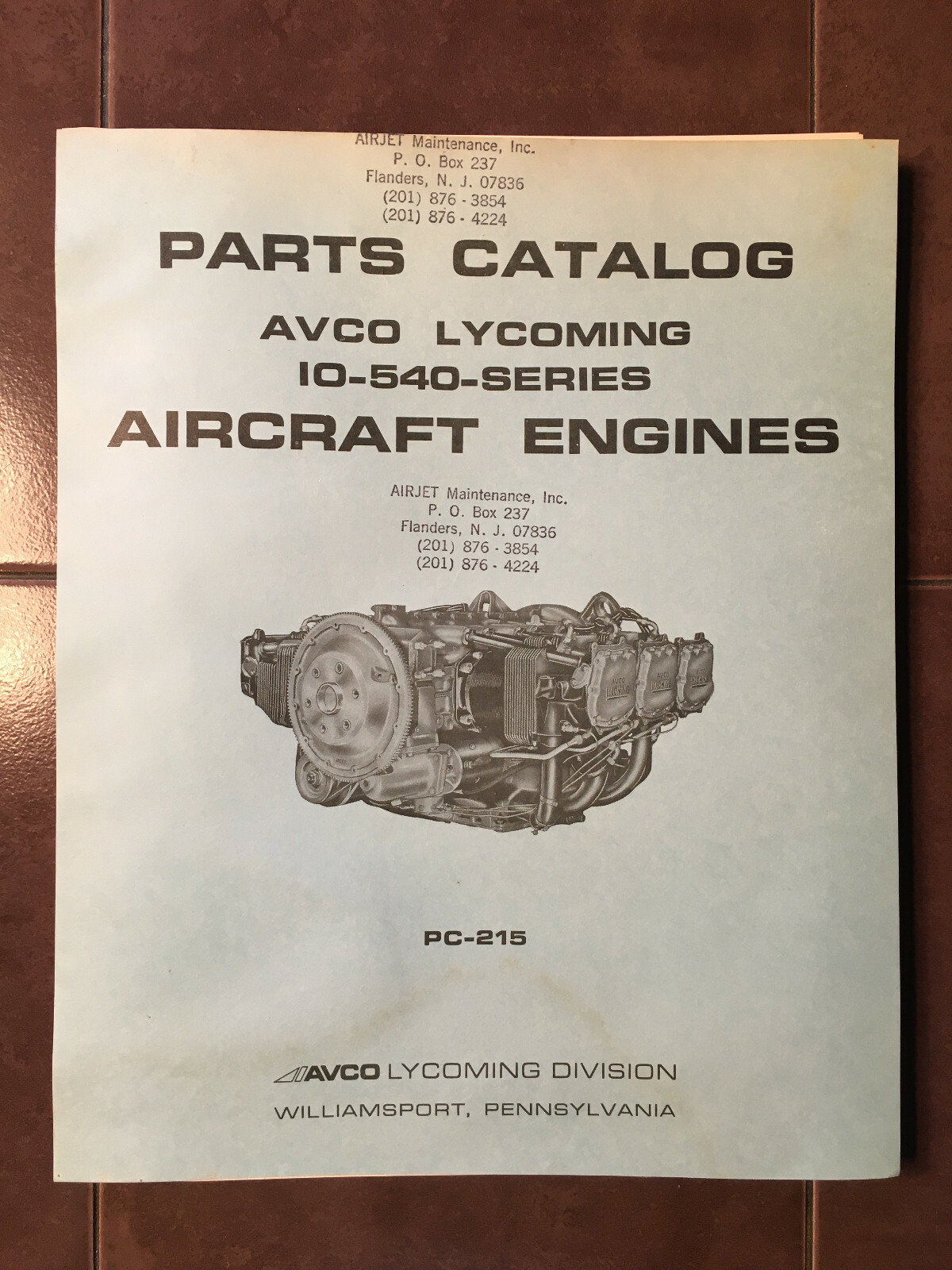 Lycoming IO-540 Engine Parts Manual