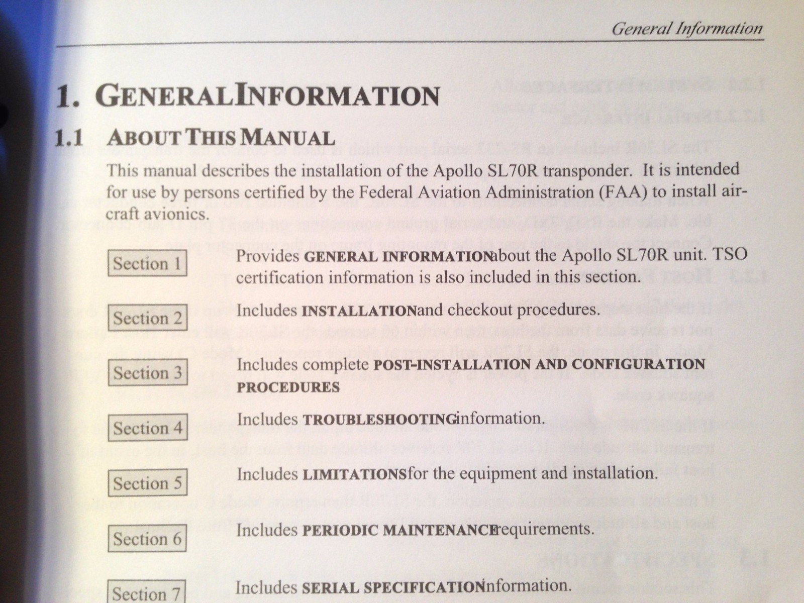UPS Apollo SL70R Transponder Install Manual