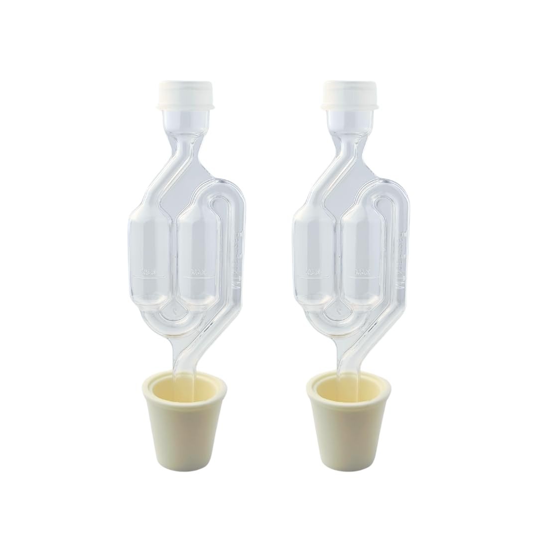 2-Pack Bubble Airlocks for Homebrewing - Safe & Reliable Fermentation Solution