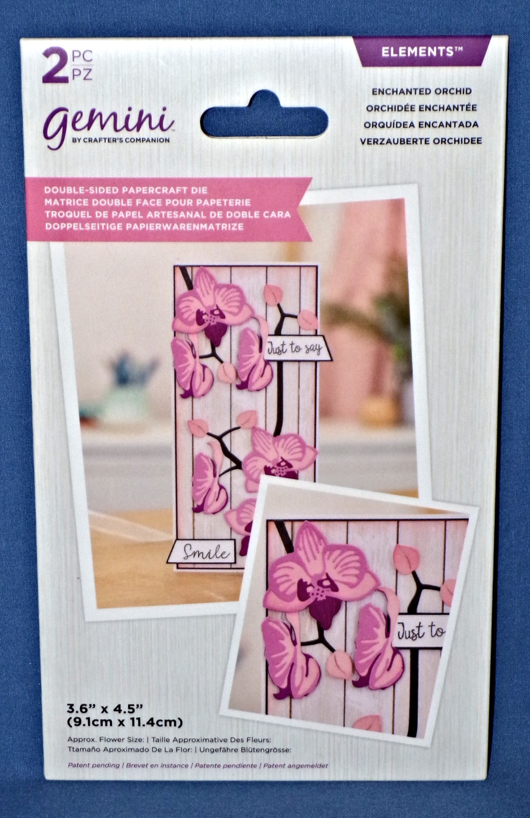 Gemini Enchanted Orchid Double Sided Die Elements Crafters Companion Free Ship