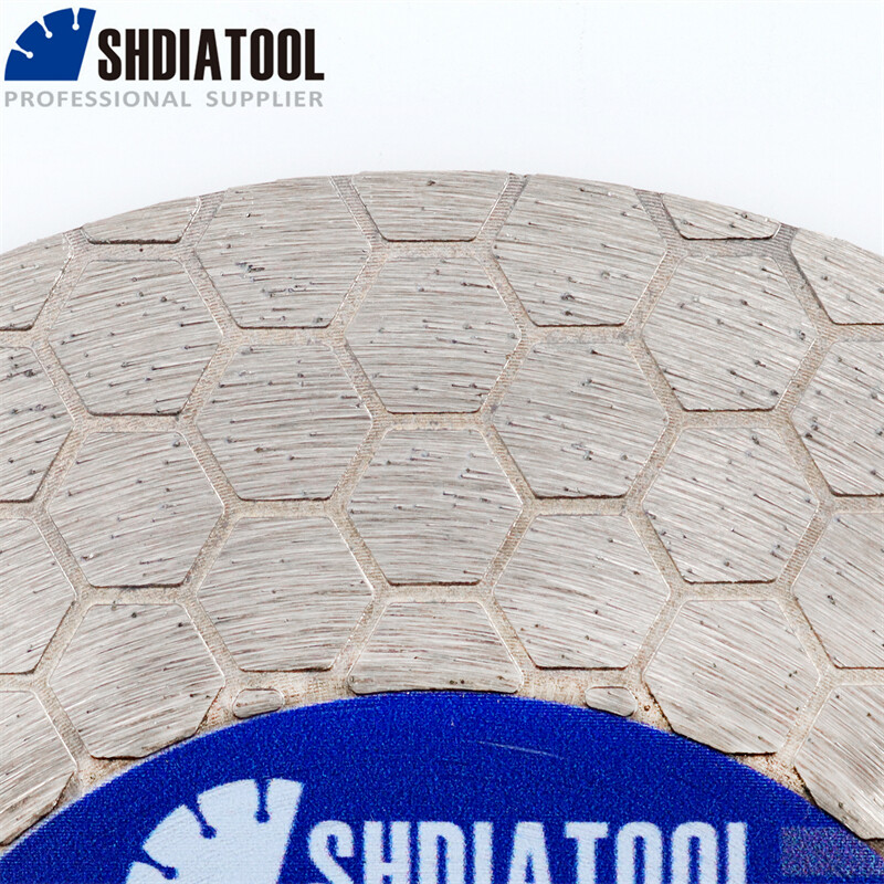 SHDIATOOL 5pcs 4"/105mm Diamond Cutting Disc Hexgon Double Sided Grinding Wheel