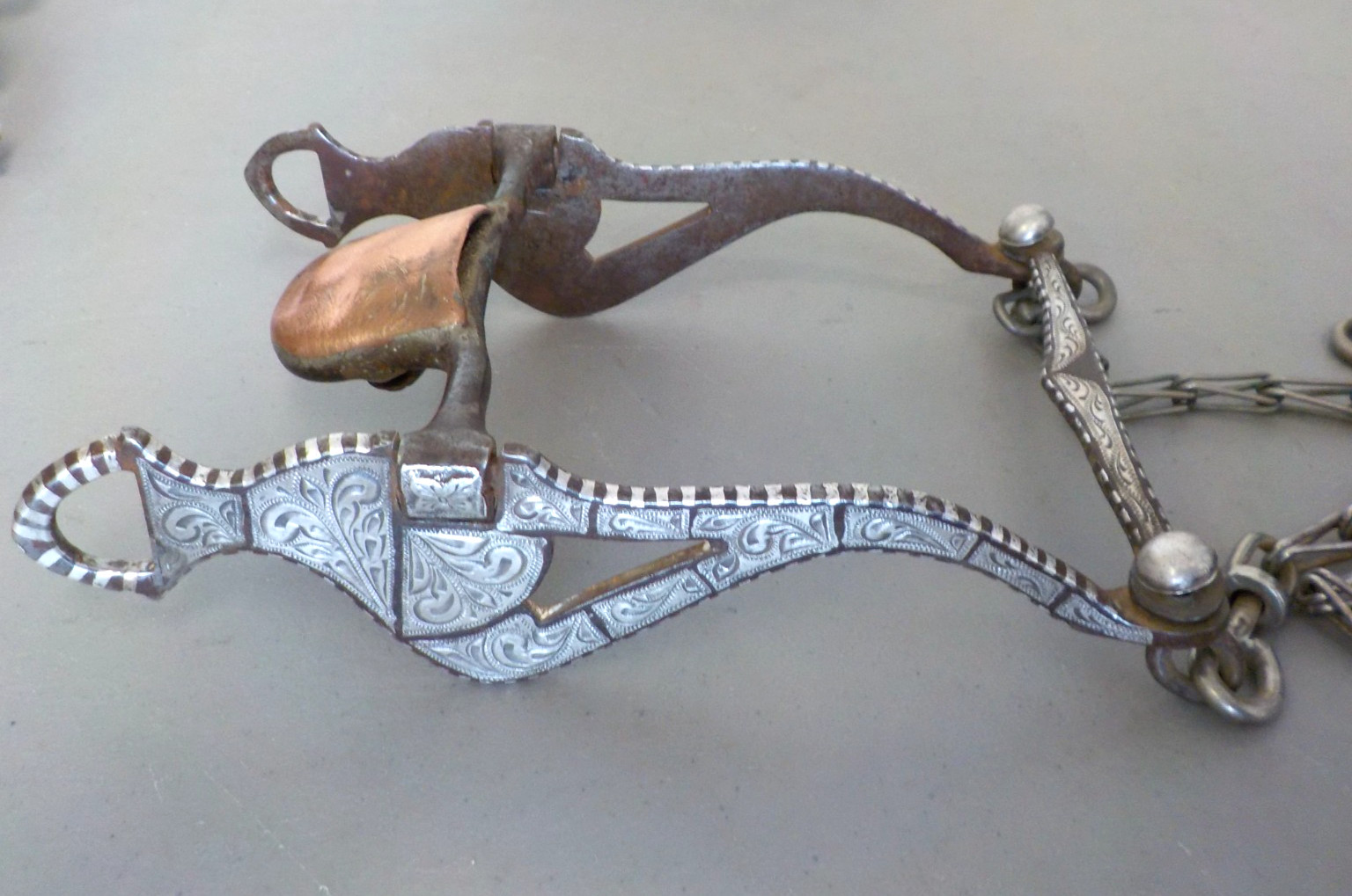 Fleming Horse Western Show Bit Copper Roller Equine Ring - FREE SHIPPING
