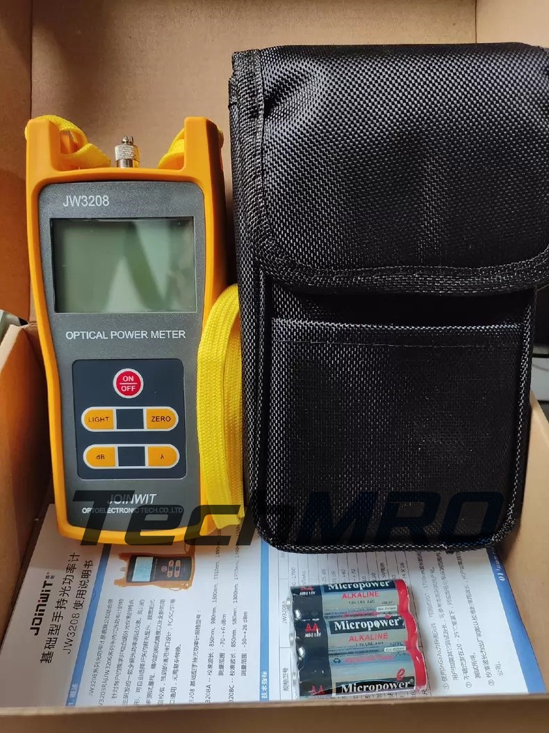 Portable Optical Power Meter JW3208C Laser Fiber Optic Tool Tester -50 to +26dBm