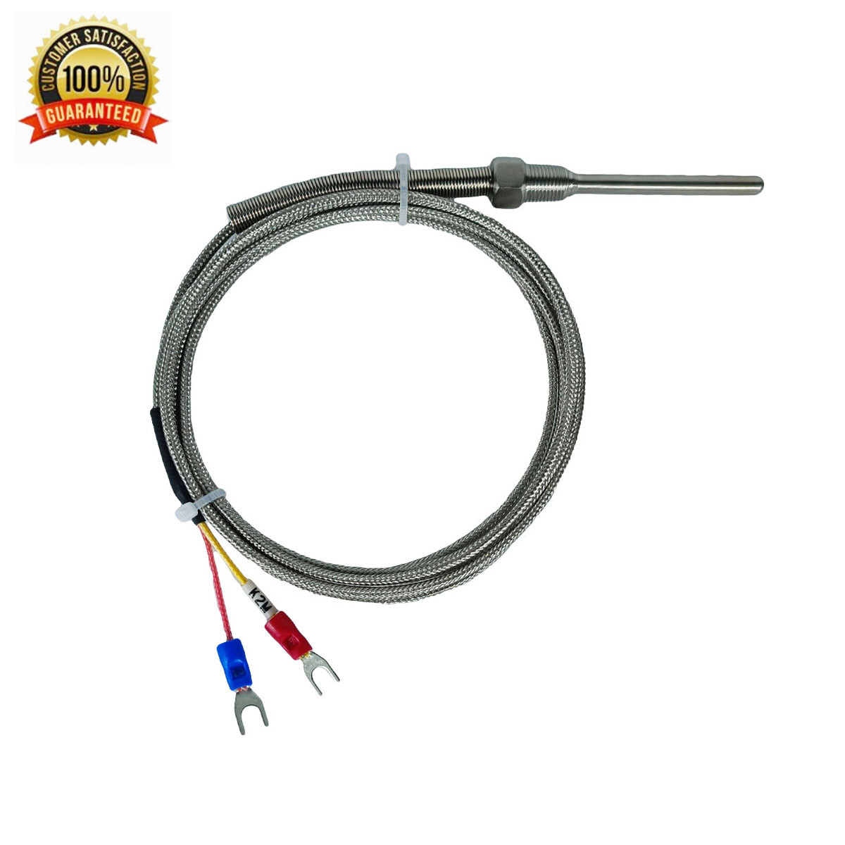 Waterproof Temperature Sensors K Type Thermocouple SS Probe 1/4” NPT Threads