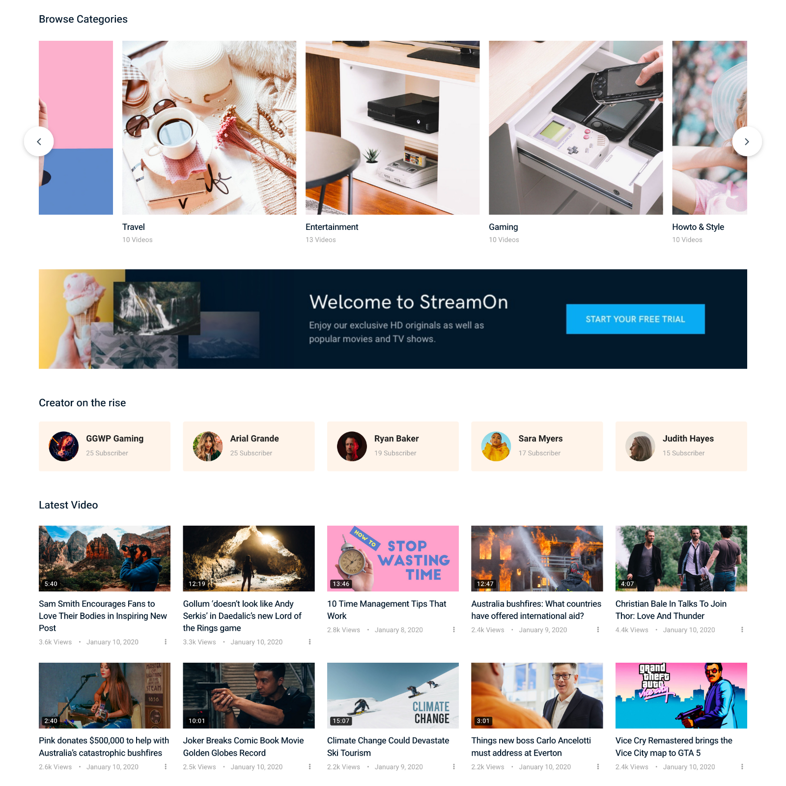 Stream Video Website Design with Free 5GB VPS Web Hosting