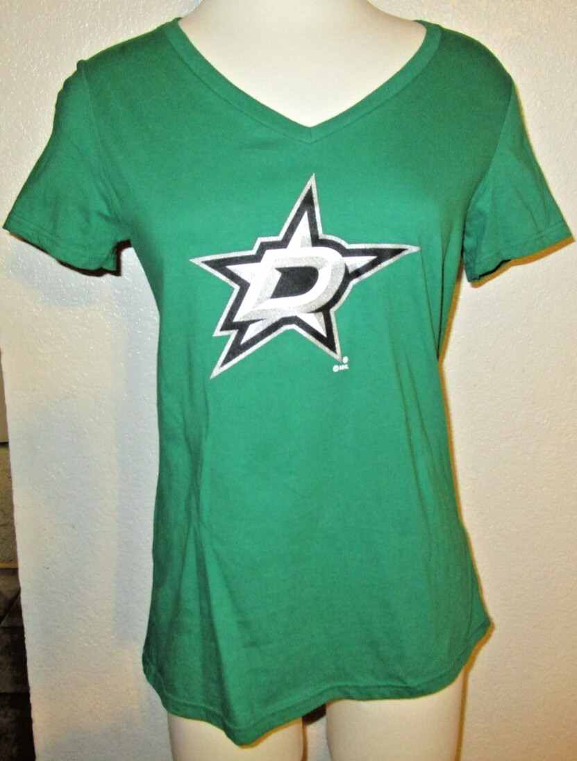 New Dallas Stars NHL Hockey V-neck t-shirt Adult Women's sizes S,M,L Retail $30