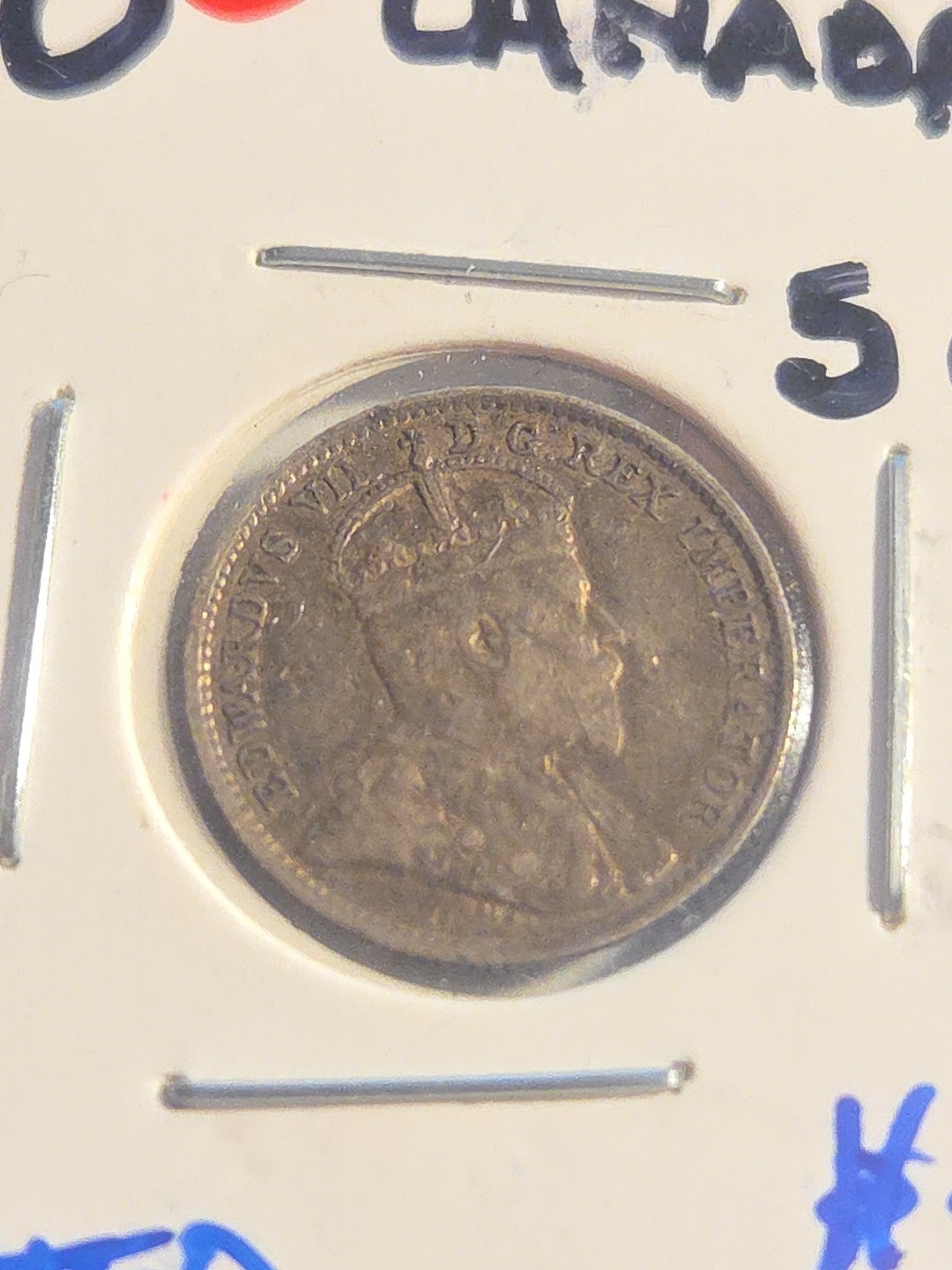 1910 Canada 5 Cents Coin - Lot BT492