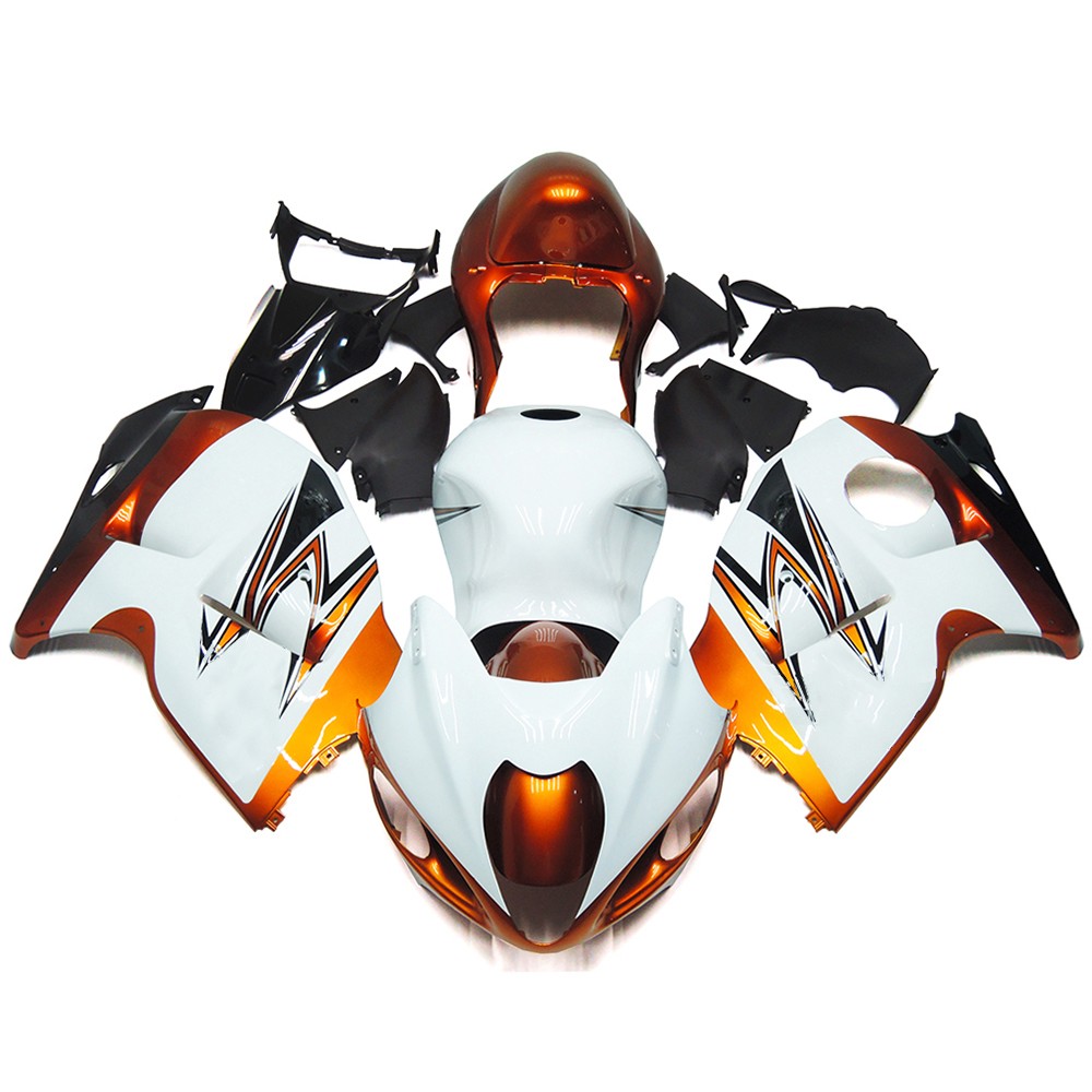 Gold White Fairings Kit for 1997-2007 Suzuki GSXR1300 Hayabusa 06 ABS Bodywork