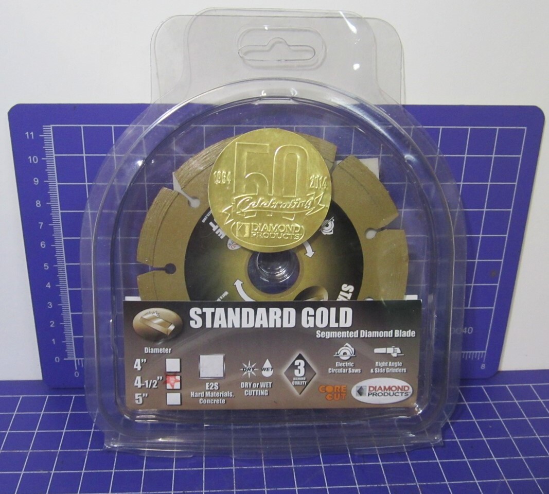 Diamond Products (11347) 4-1/2" x 070 x 7/8" Gold Diamond Blade for Concrete E2S