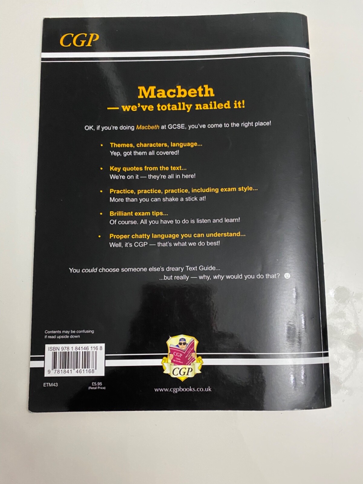 CGP GCSE English Macbeth The Text Guide Textbook